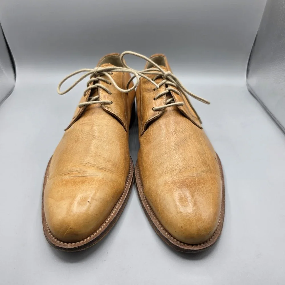 Magnanni Dress Shoes Mens 12 Tan Leather‎ Derby Oxford Business Professional